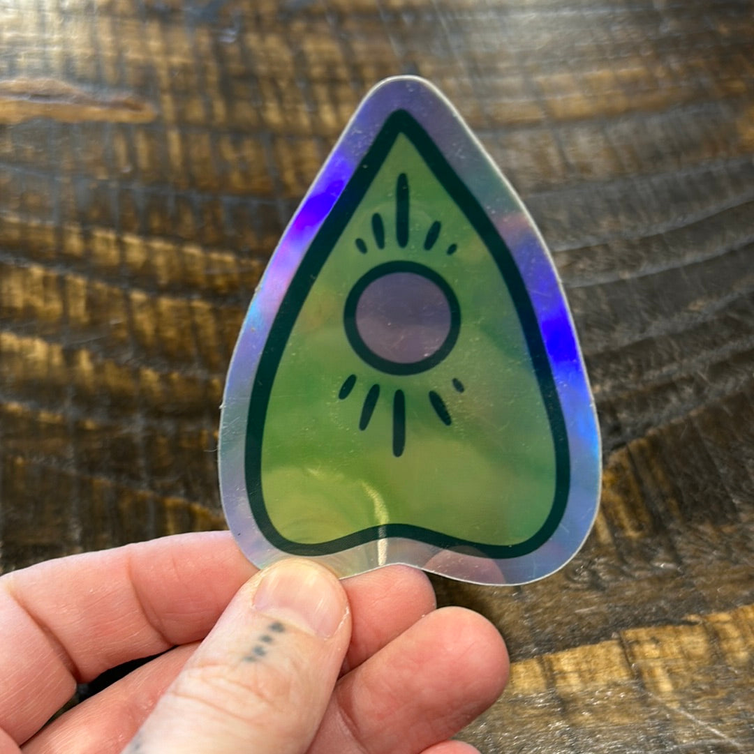 Holographic Avocado Planchette Sticker