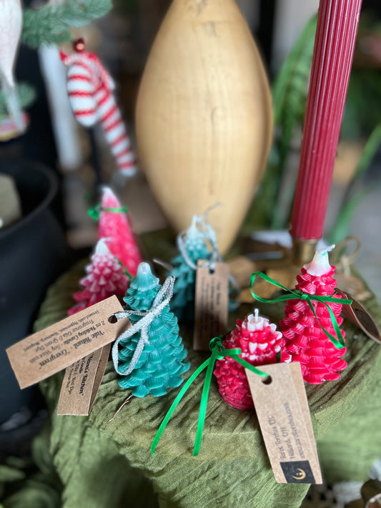 Trees & Pinecone Candles